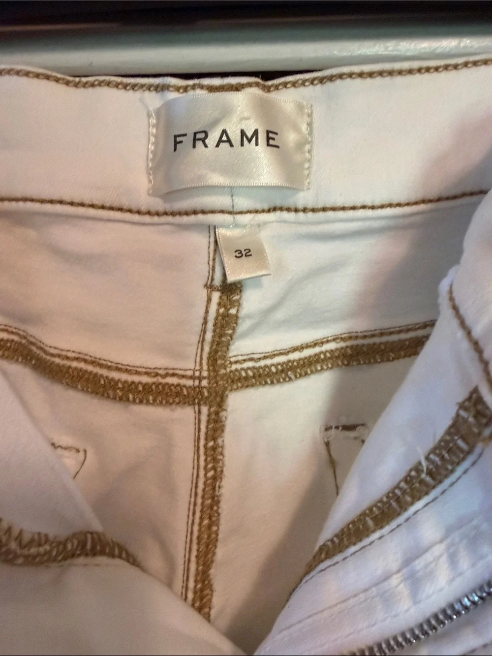 Frame Denim White Wide-Leg Crop Jeans